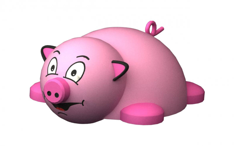 3D gumiburkolatú malac